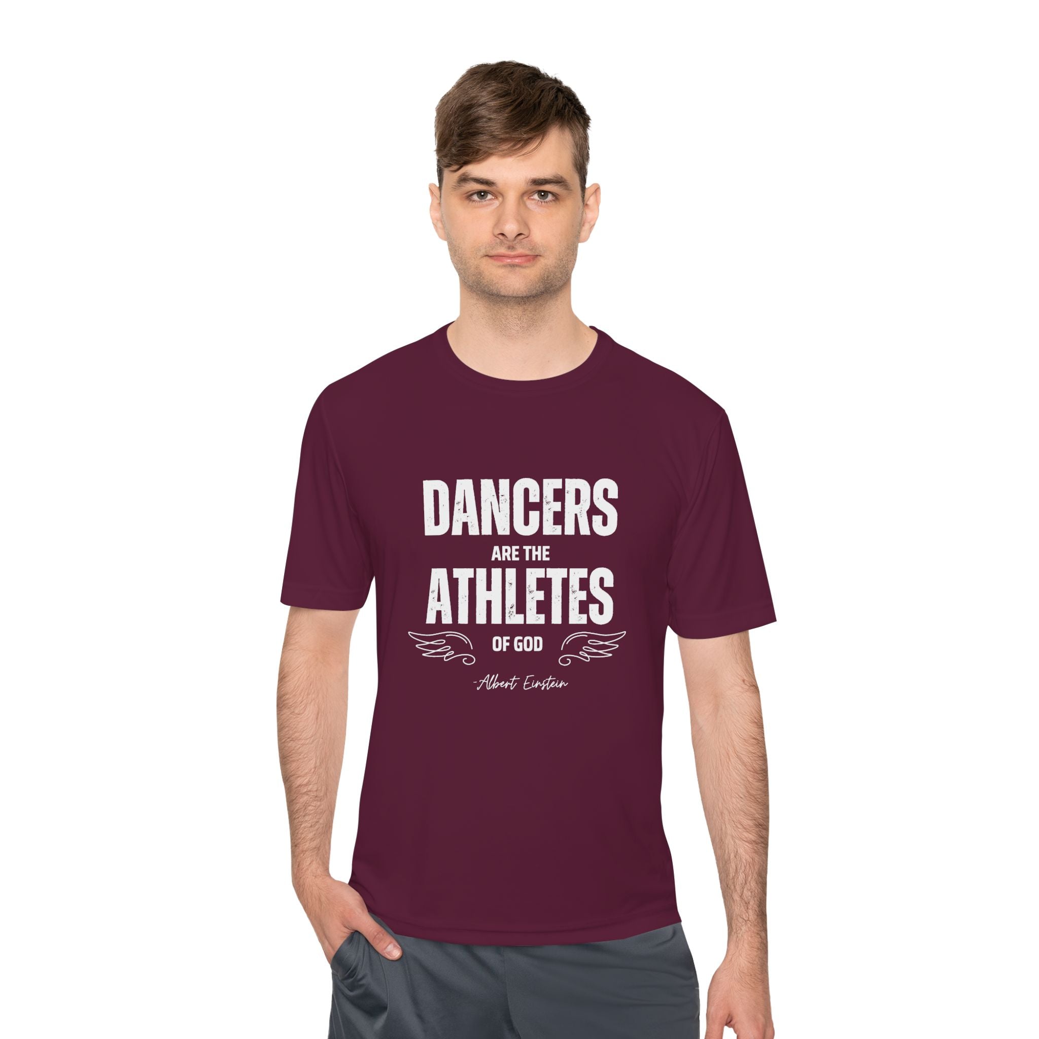 "Dancers Are the Athletes of God" Unisex Moisture-Wicking Tee – Move Freely, Perform Boldly