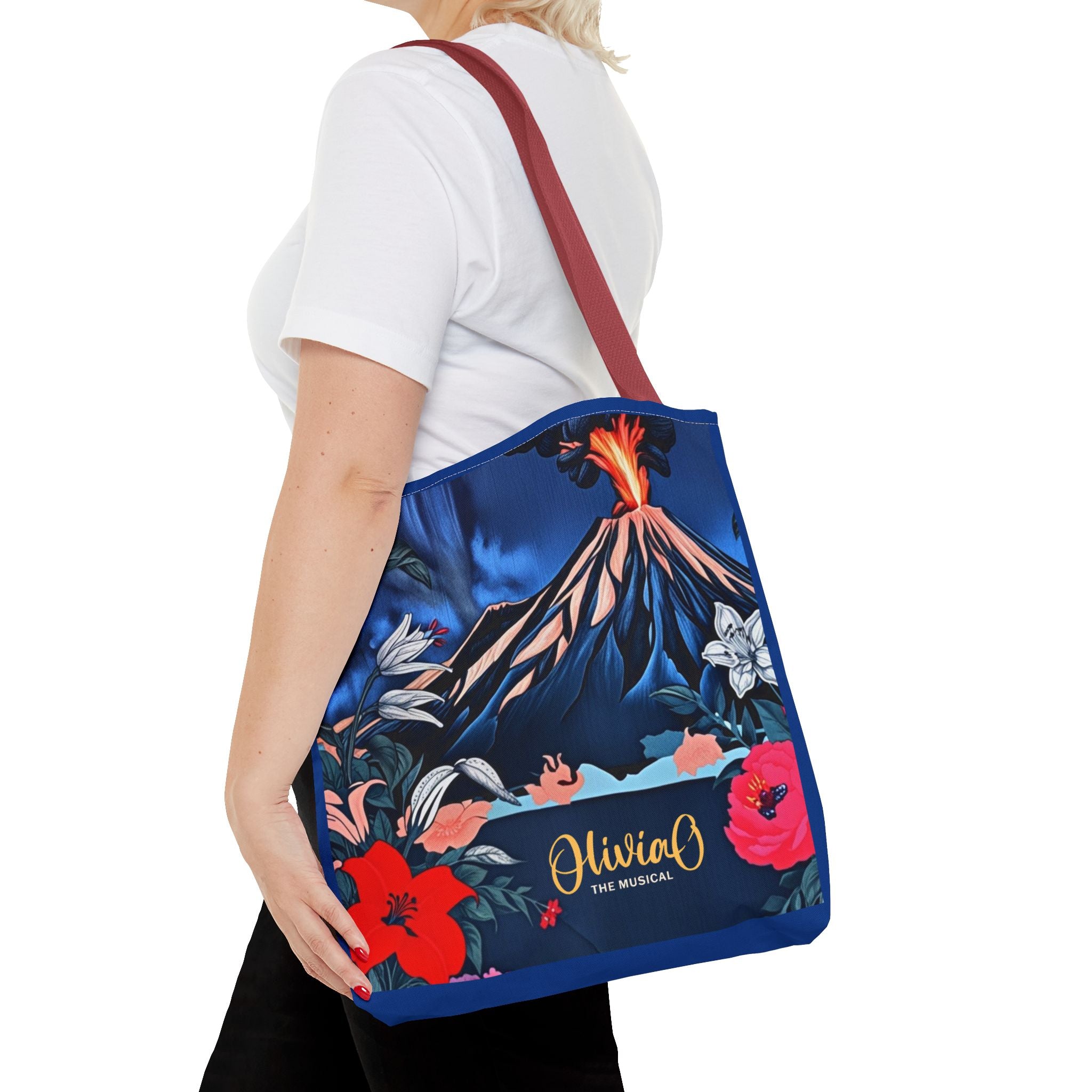 Olivia O Tote Bag - Colorful, Floral, Volcanic - Perfect for Musical Lovers
