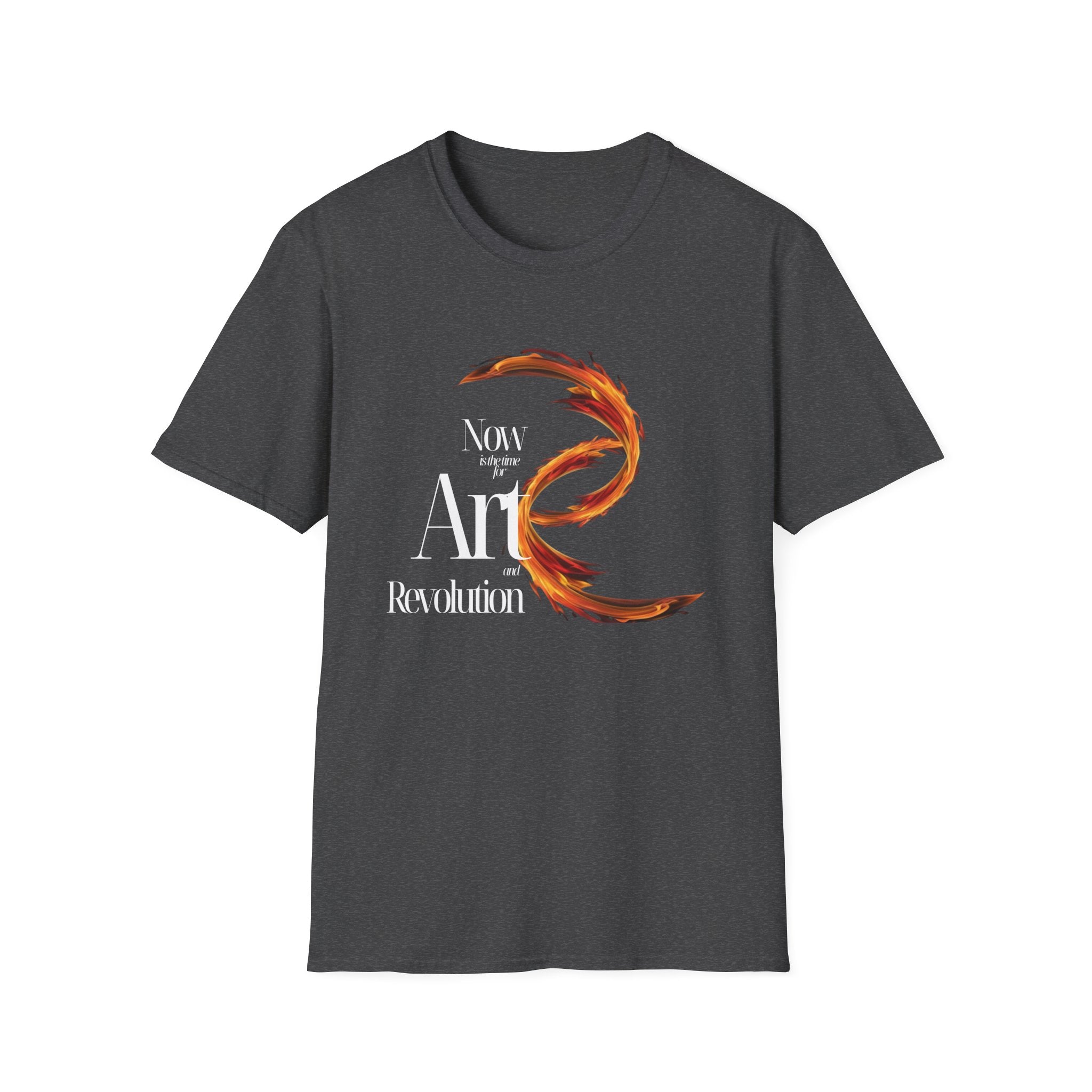"Now Is the Time for Art and Revolution" Unisex Softstyle T-Shirt - Perfect for Theatre Lovers 🇨🇦
