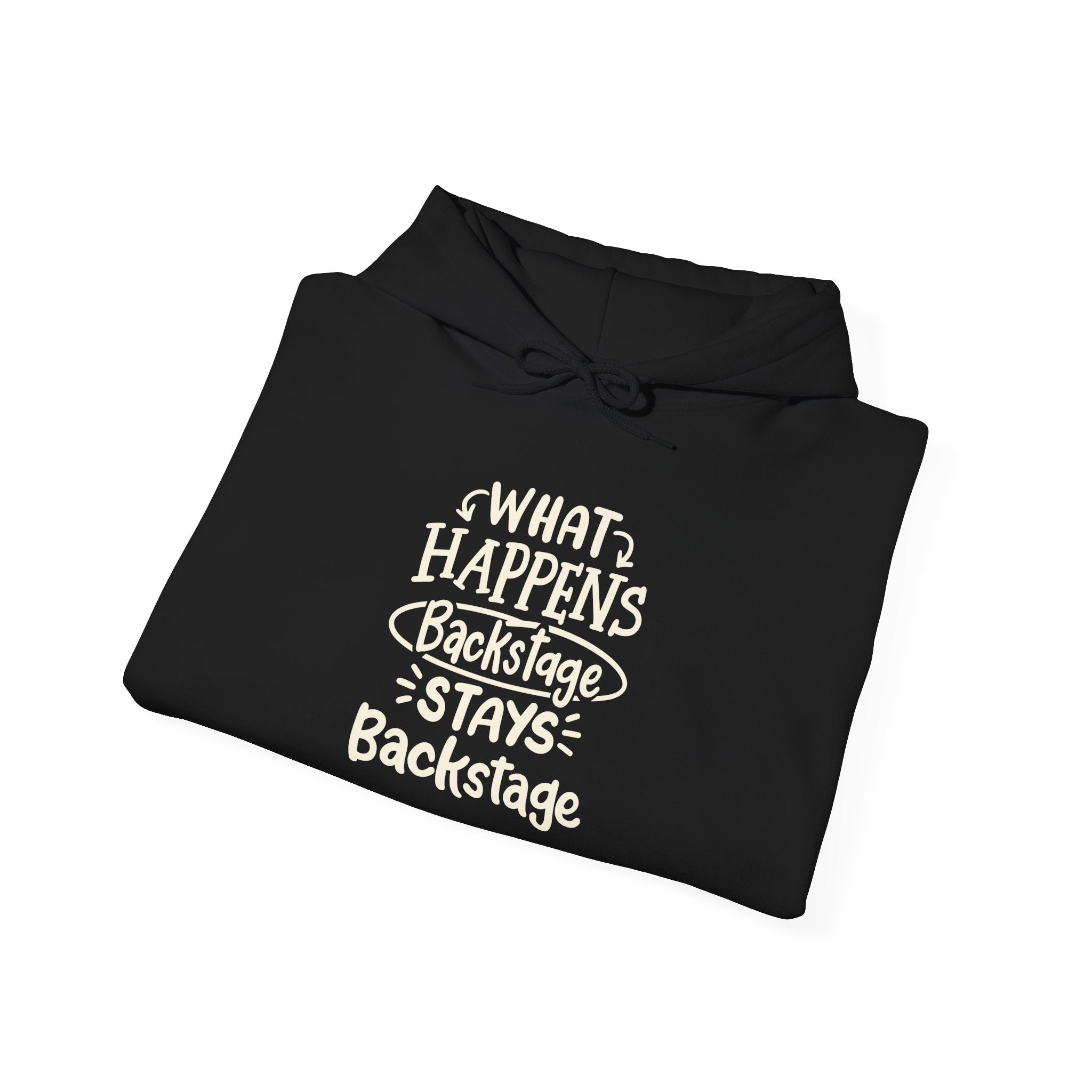 "What Happens Backstage" Unisex Heavy Blend Hooded Sweatshirt | Cozy Casual Wear