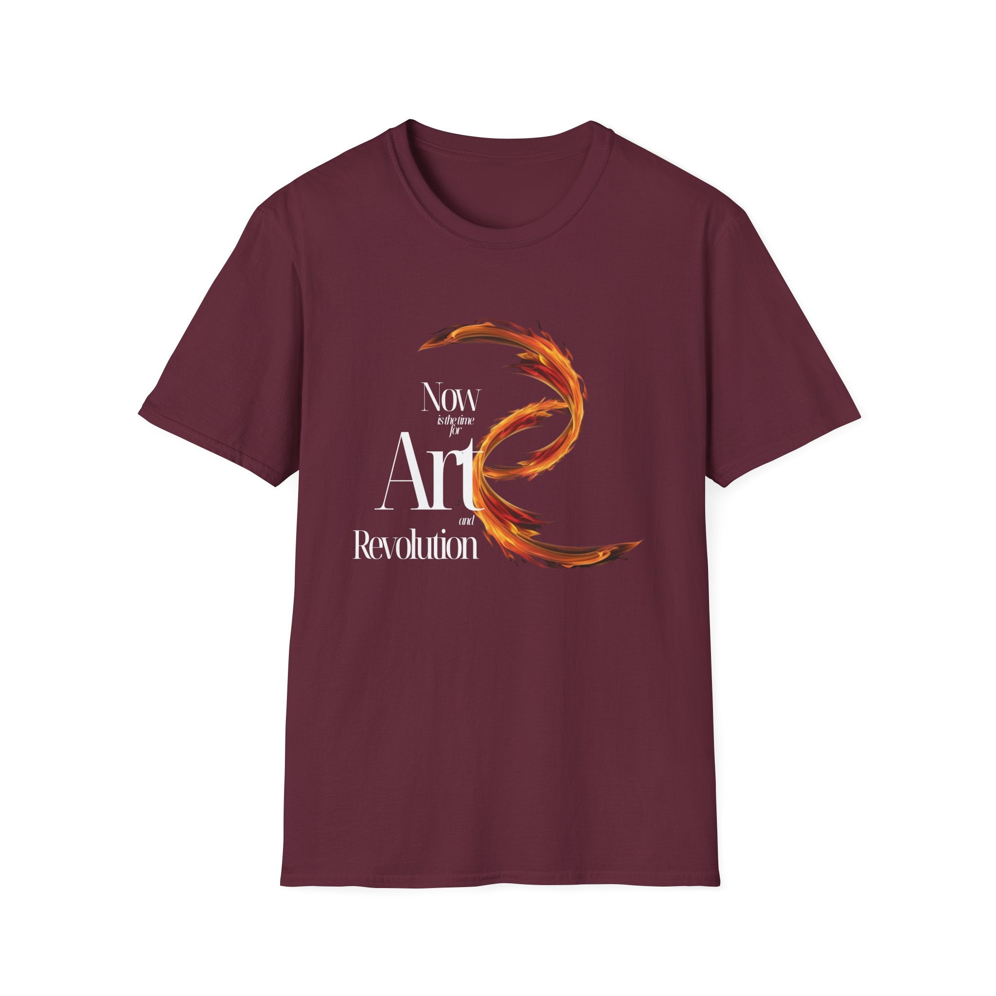 "Now Is the Time for Art and Revolution" Unisex Softstyle T-Shirt - Perfect for Theatre Lovers 🇨🇦