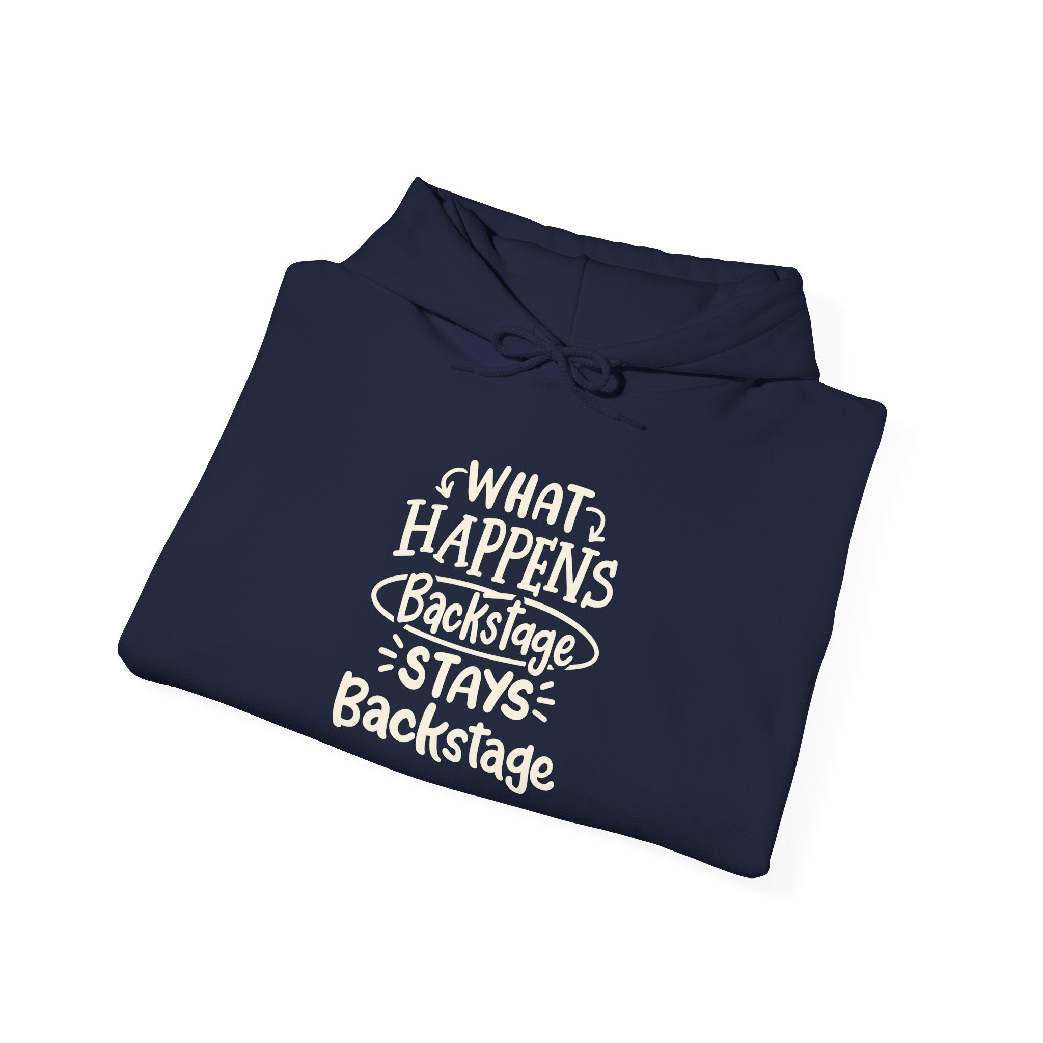 "What Happens Backstage" Unisex Heavy Blend Hooded Sweatshirt | Cozy Casual Wear