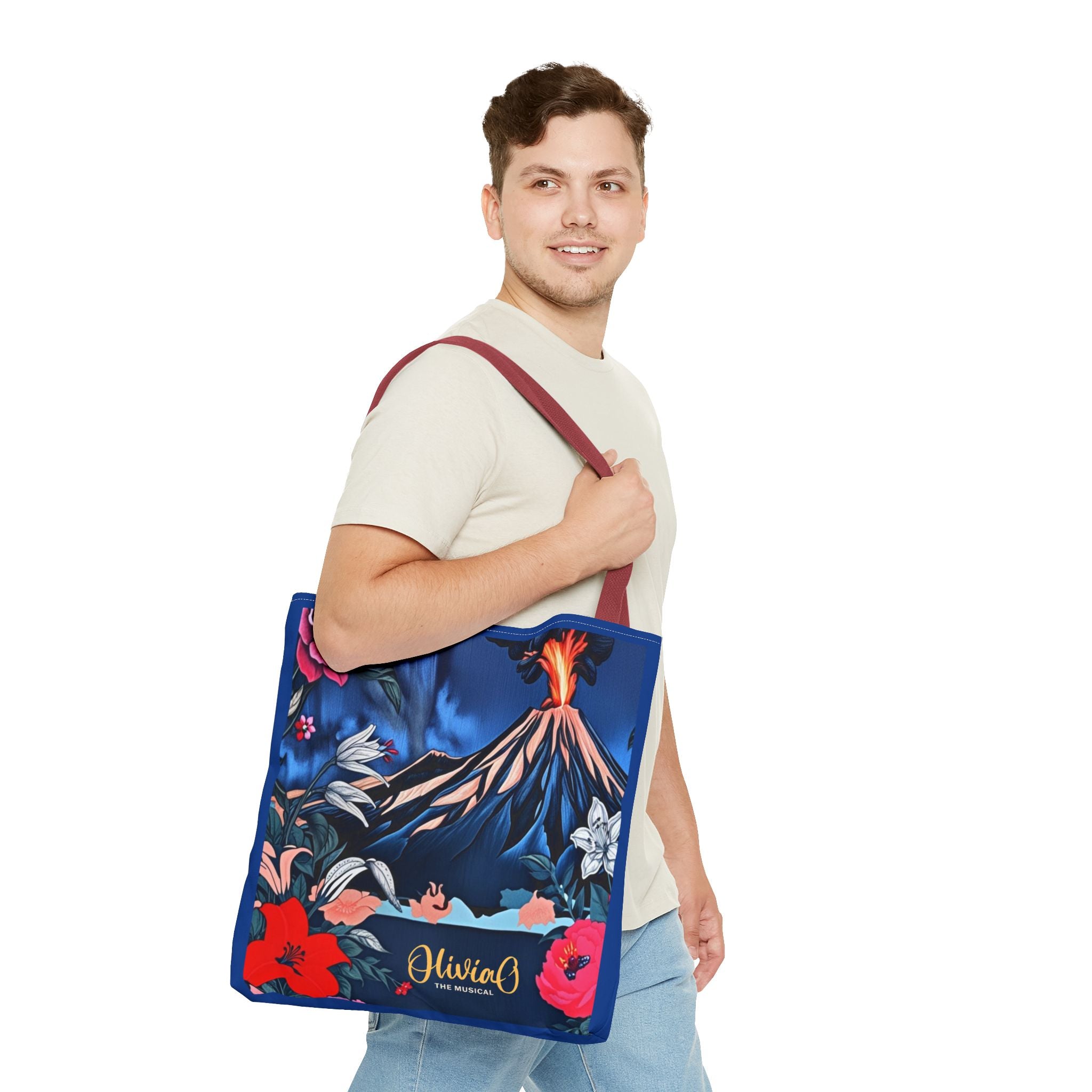 Olivia O Tote Bag - Colorful, Floral, Volcanic - Perfect for Musical Lovers