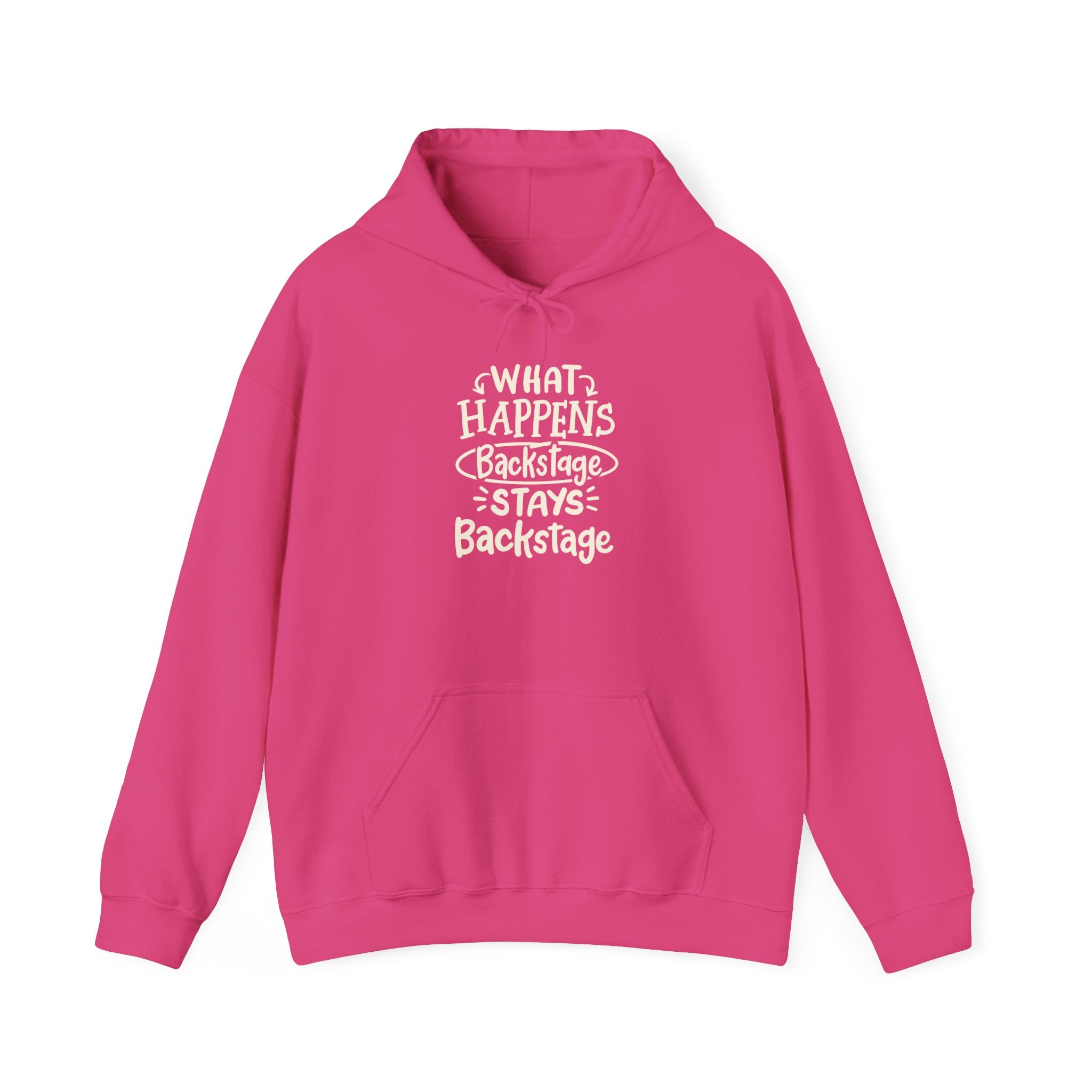 "What Happens Backstage" Unisex Heavy Blend Hooded Sweatshirt | Cozy Casual Wear