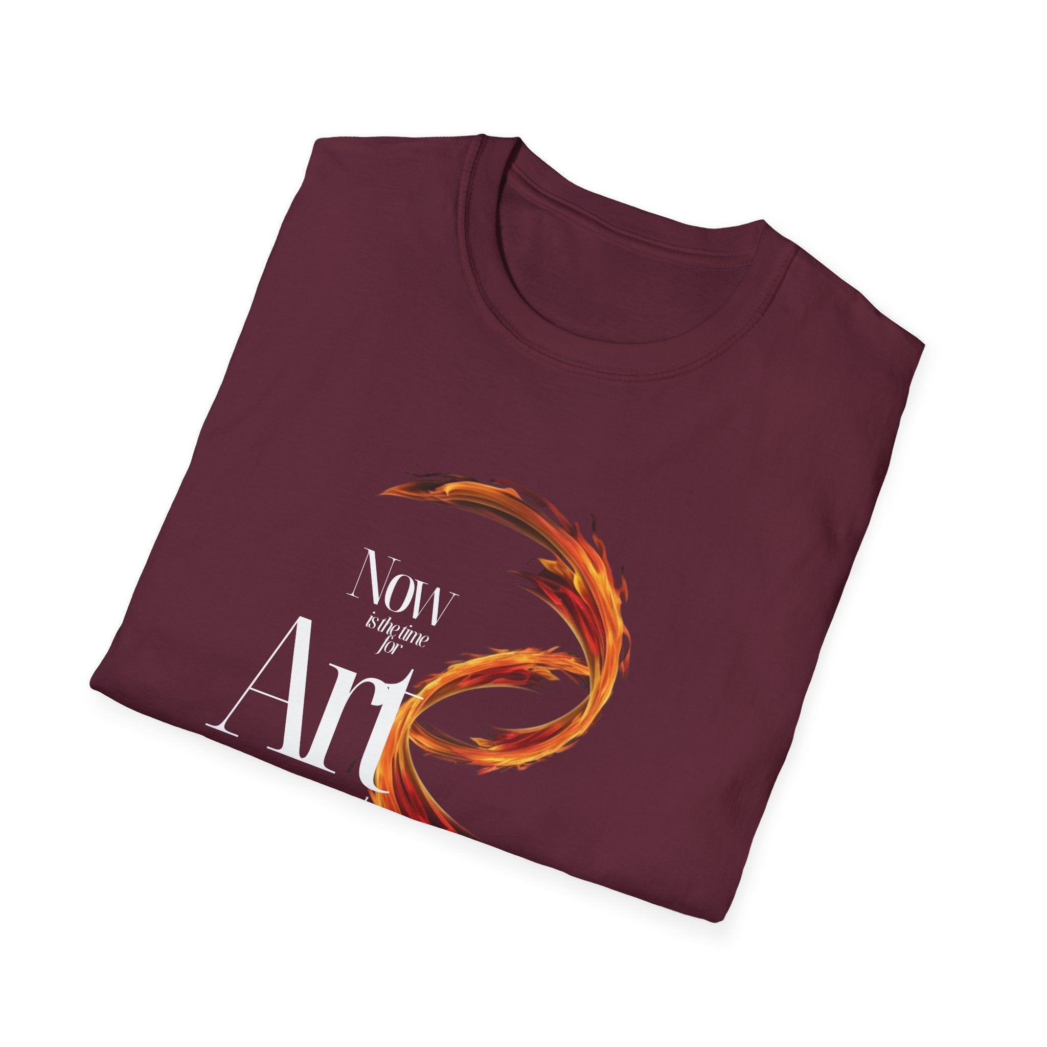 "Now Is the Time for Art and Revolution" Unisex Softstyle T-Shirt - Perfect for Theatre Lovers 🇨🇦