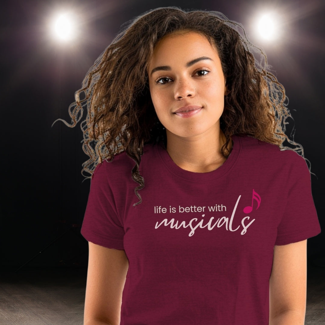 "Life Is Better with Musicals" T-Shirt – Wear Your Love for the Stage (Unisex Softstyle) 🇨🇦