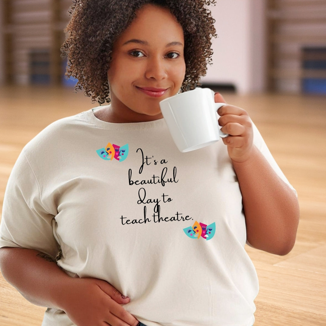 Unisex Softstyle T-Shirt - "It's a Beautiful Day to Teach Theatre" - Inspirational Tee for Educators and Theatre Lovers šØš¦