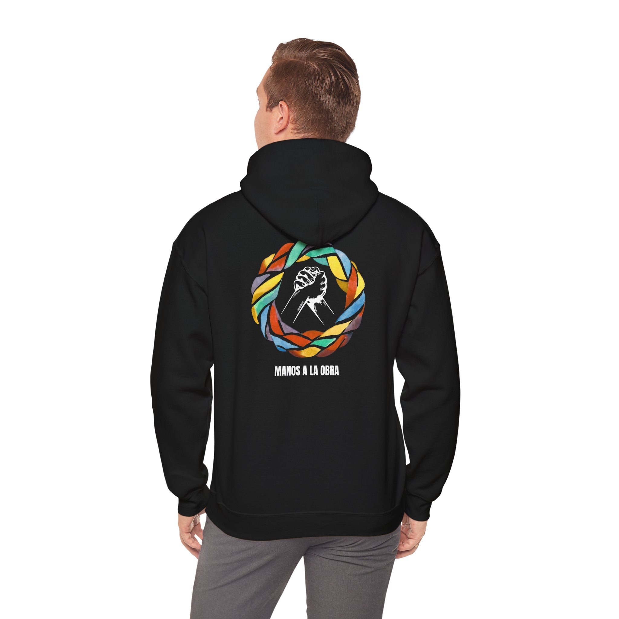 Olivia O "Manos A La Obra" Sweatshirt - Unisex Heavy Blend™ Hooded Design for Musical Fans