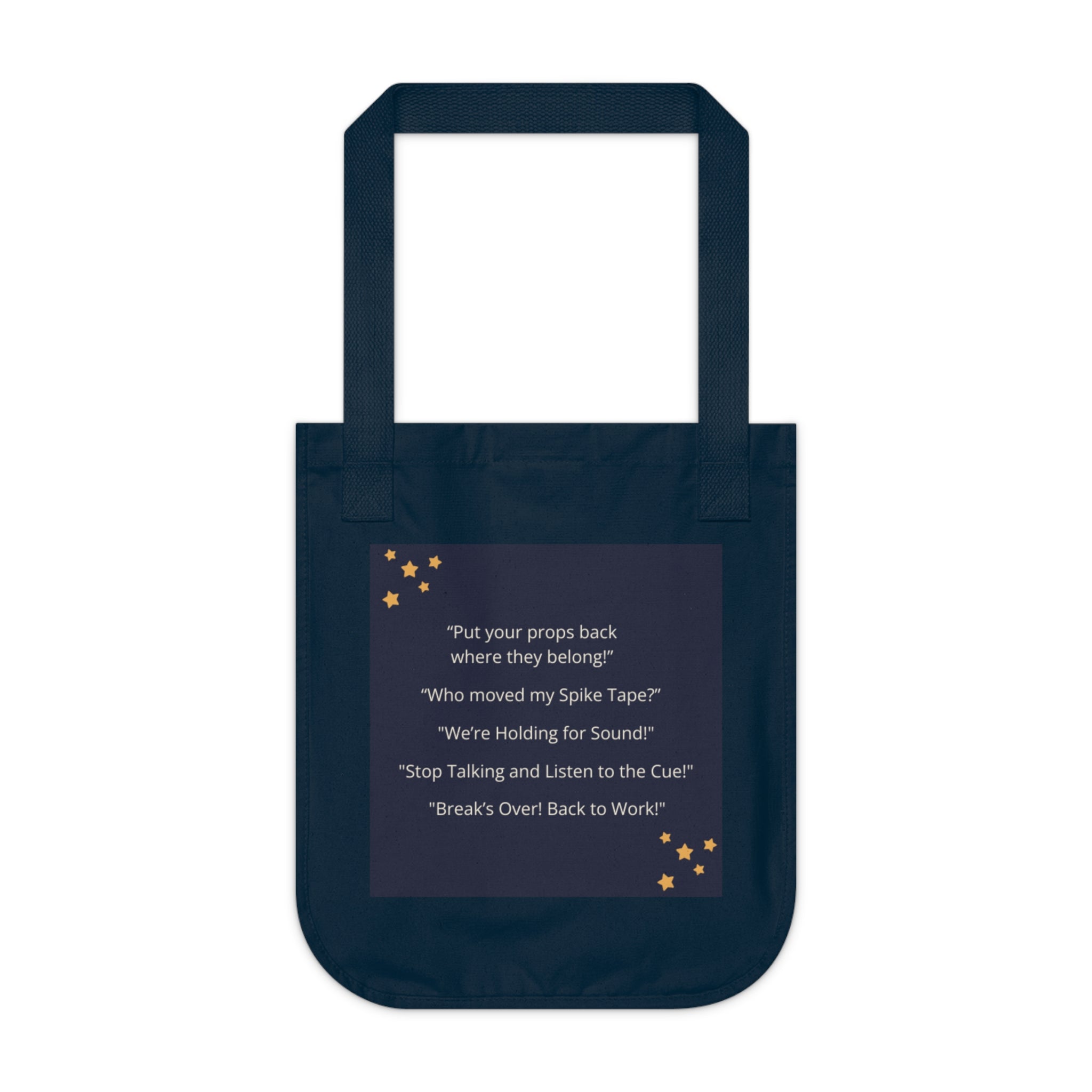 Stage Manager Tote Bag: Organic, Practical, Durable, and Made for the Backstage Boss