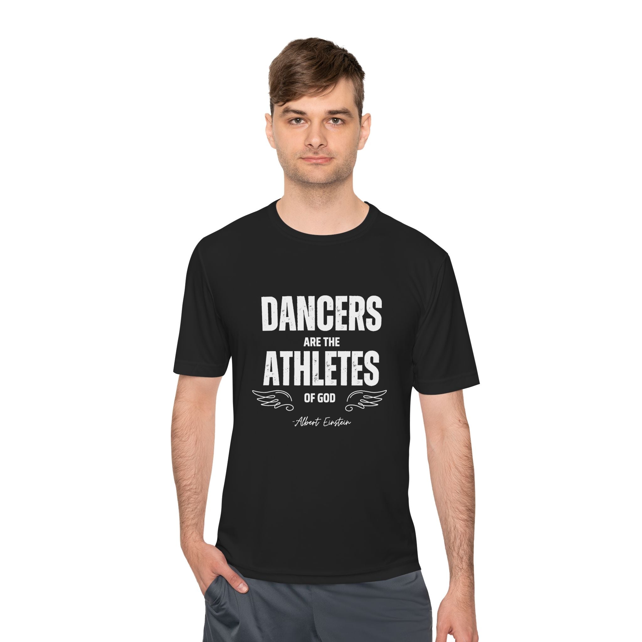 "Dancers Are the Athletes of God" Unisex Moisture-Wicking Tee – Move Freely, Perform Boldly