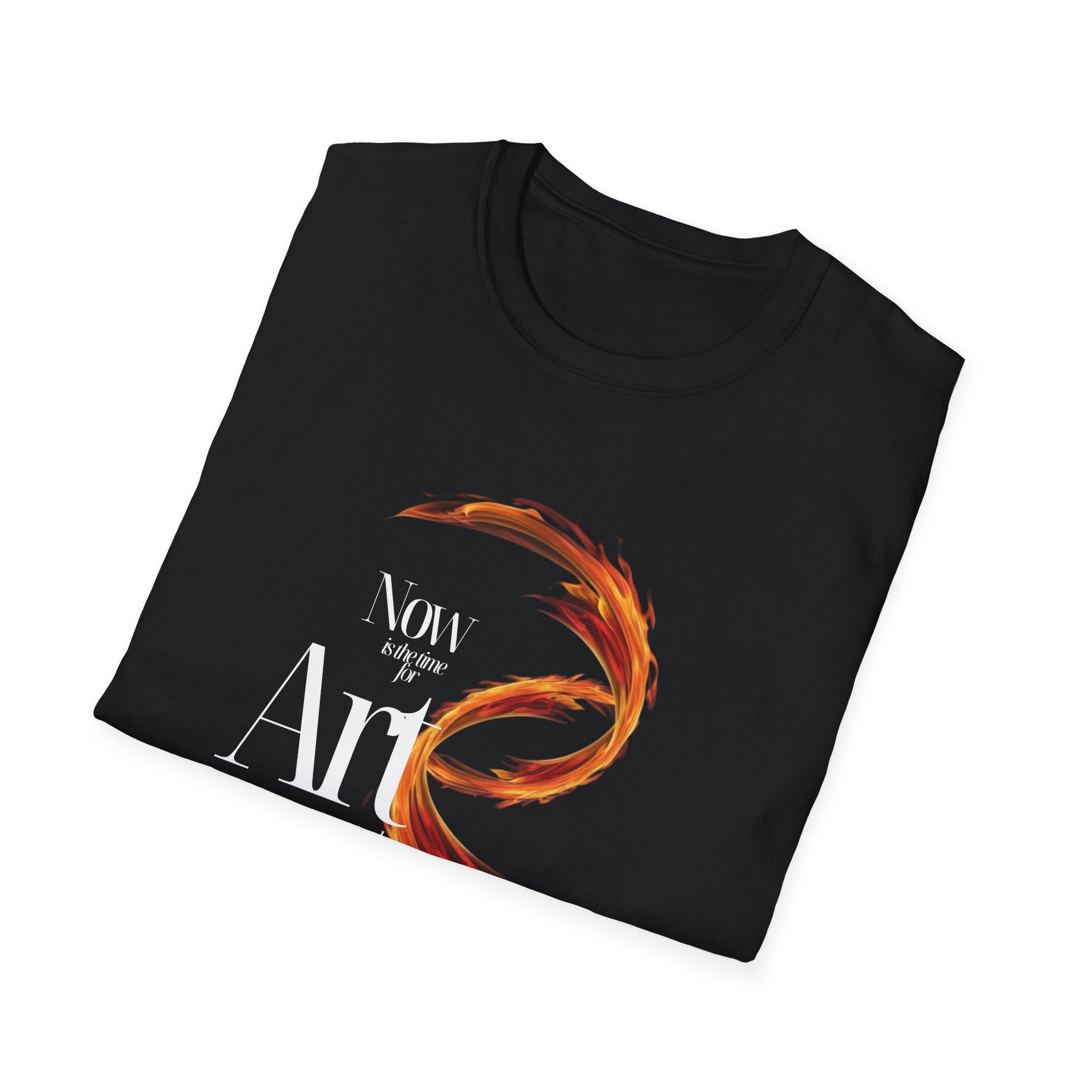 "Now Is the Time for Art and Revolution" Unisex Softstyle T-Shirt - Perfect for Theatre Lovers 🇨🇦