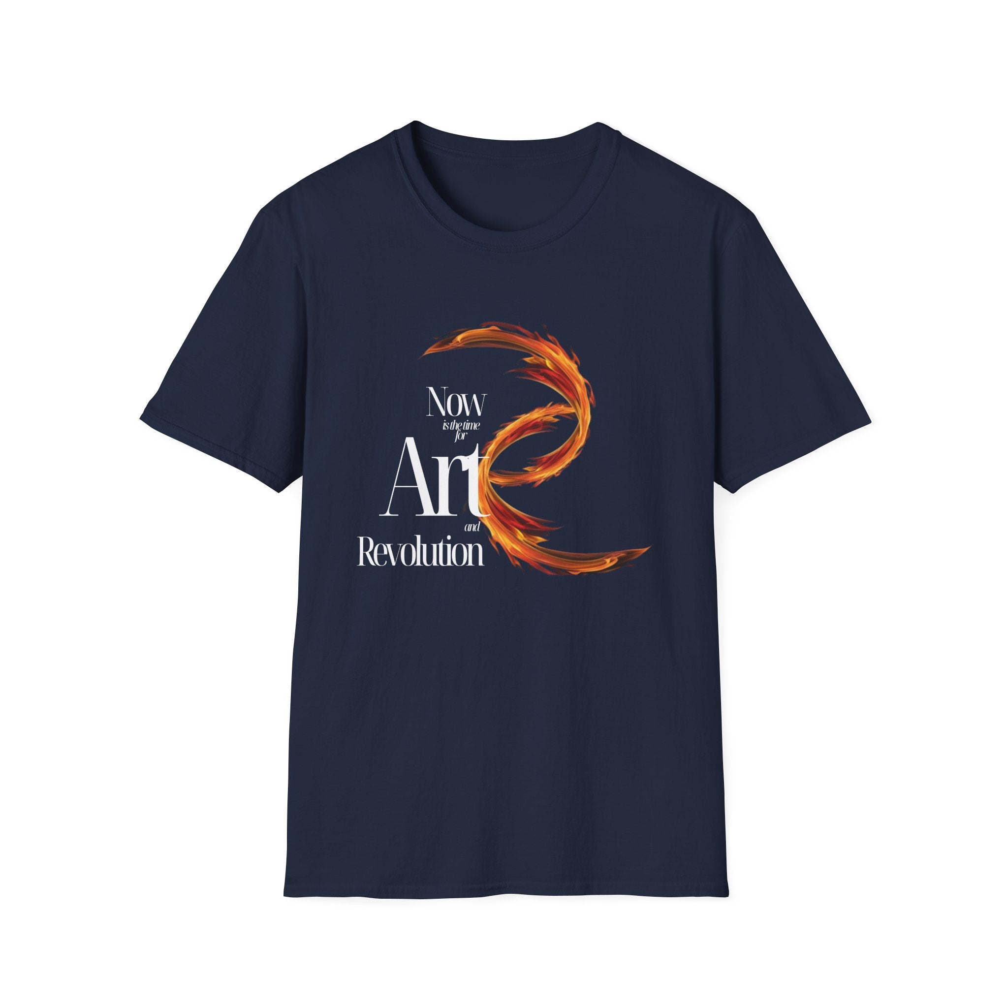 "Now Is the Time for Art and Revolution" Unisex Softstyle T-Shirt - Perfect for Theatre Lovers 🇨🇦