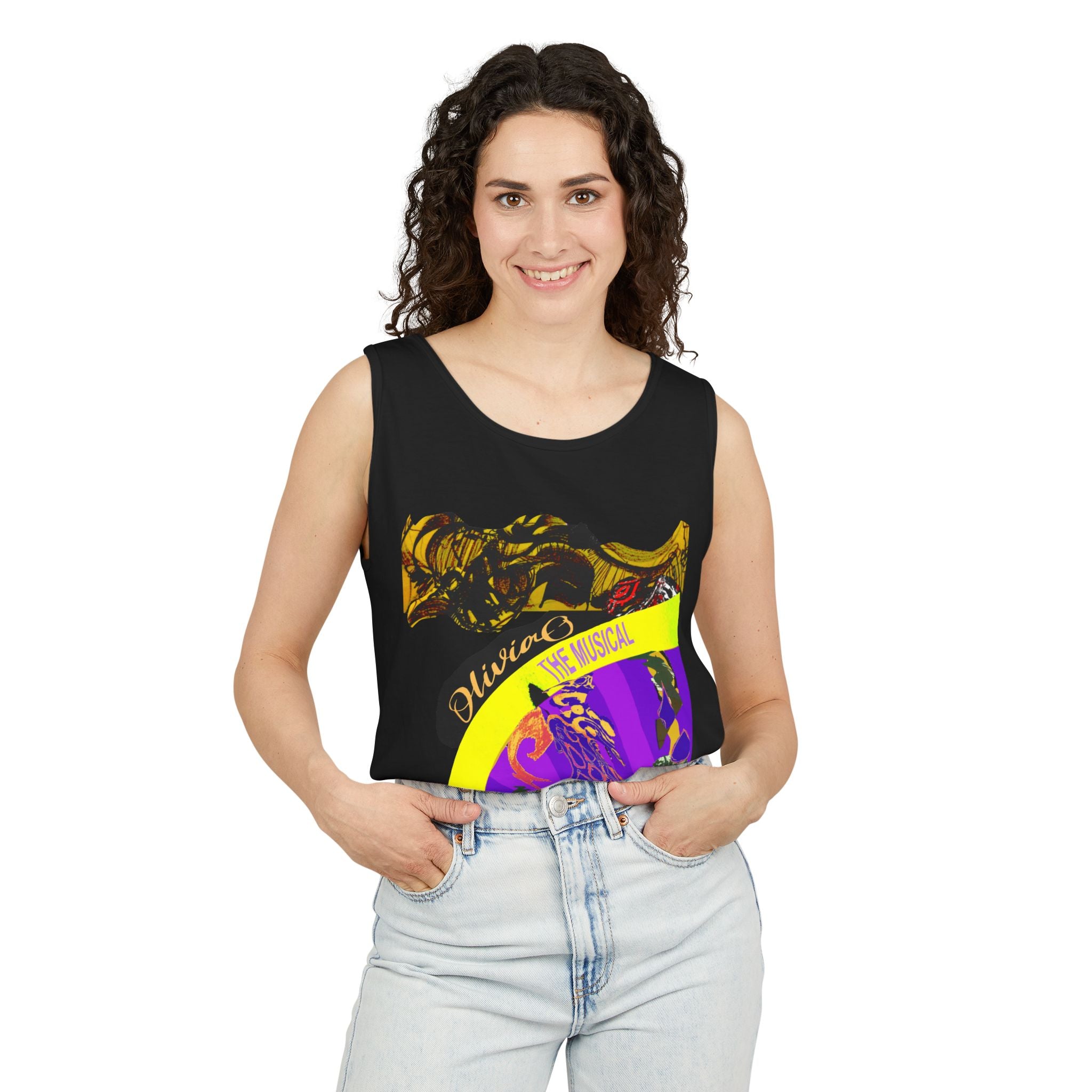 Olivia O, The Musical – Unisex Garment-Dyed Tank Top Design by Gabby Vazquez☀️🎭
