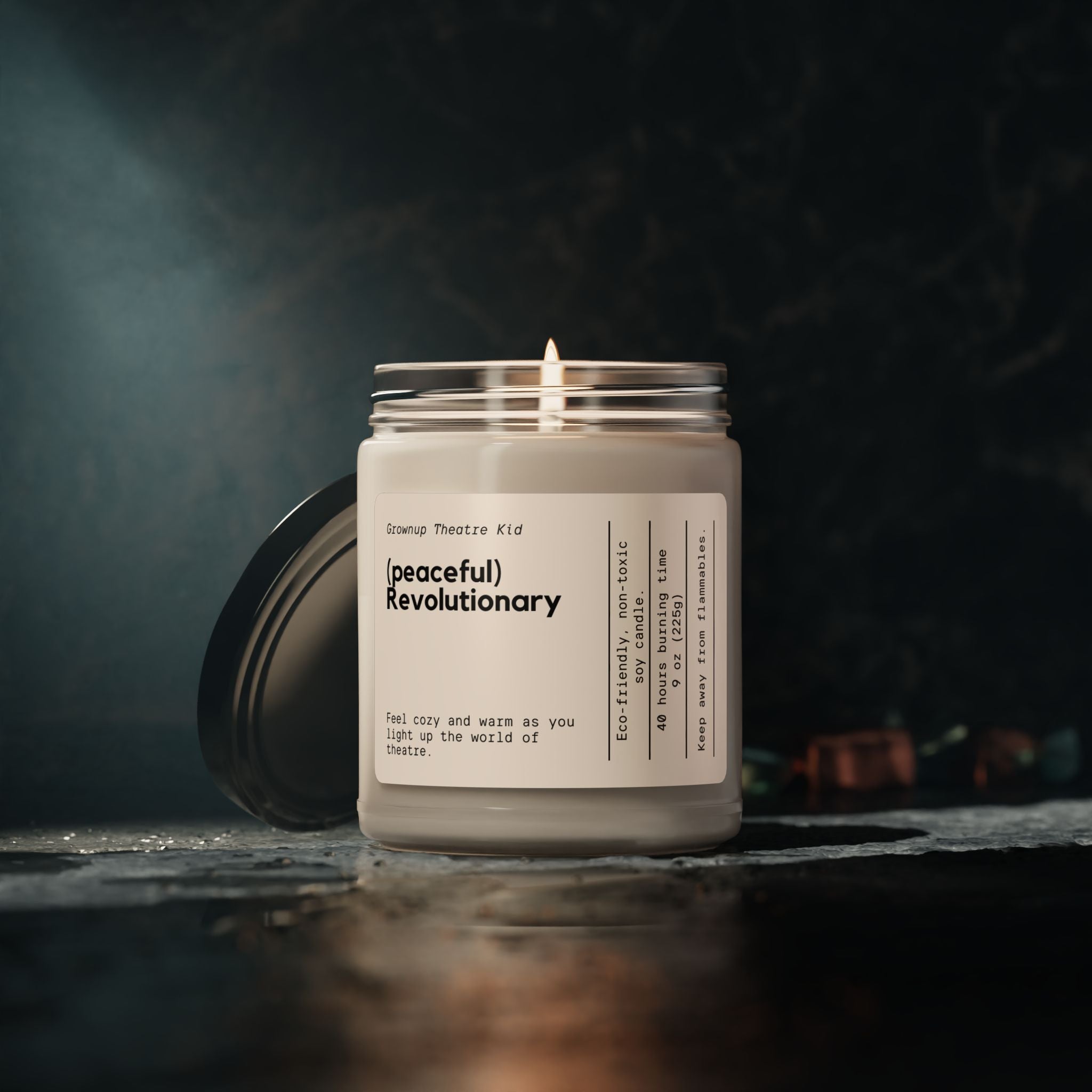 Eco-Friendly Scented Soy Candle - "Peaceful Revolutionary" - 9oz