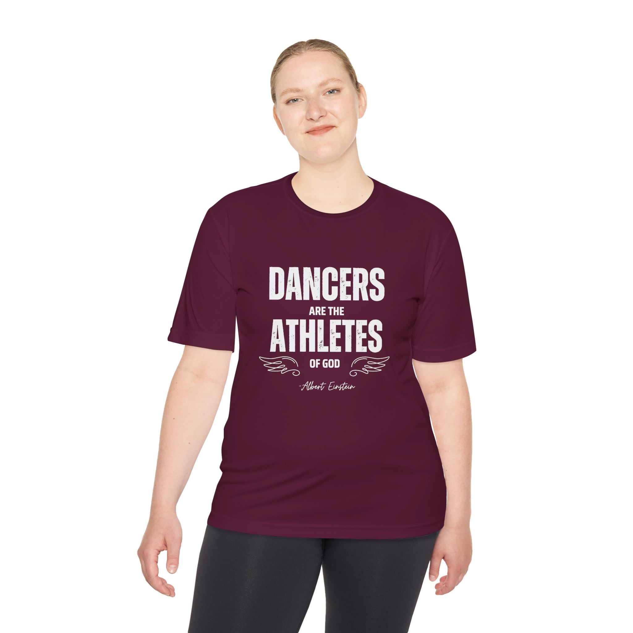"Dancers Are the Athletes of God" Unisex Moisture-Wicking Tee – Move Freely, Perform Boldly
