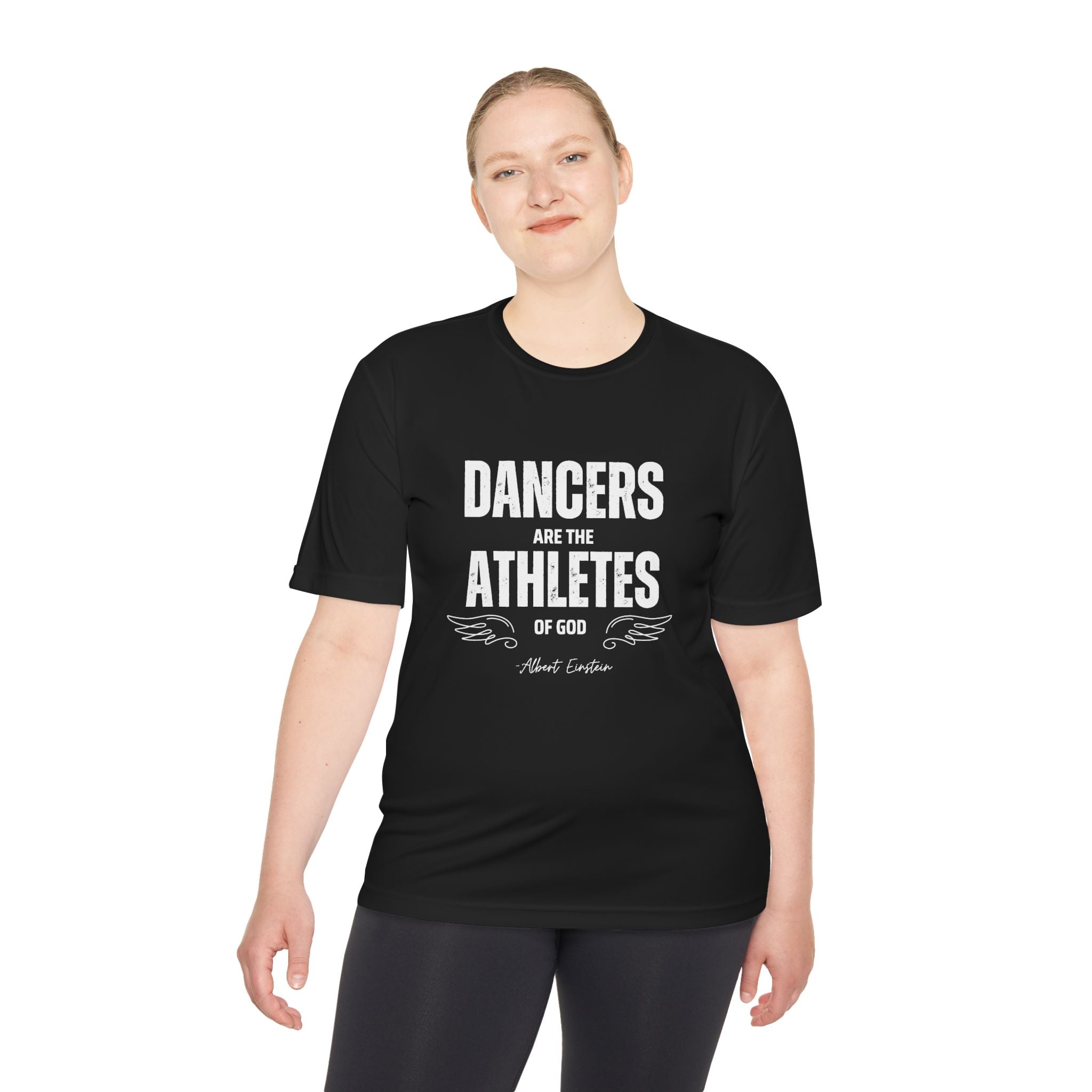 "Dancers Are the Athletes of God" Unisex Moisture-Wicking Tee – Move Freely, Perform Boldly