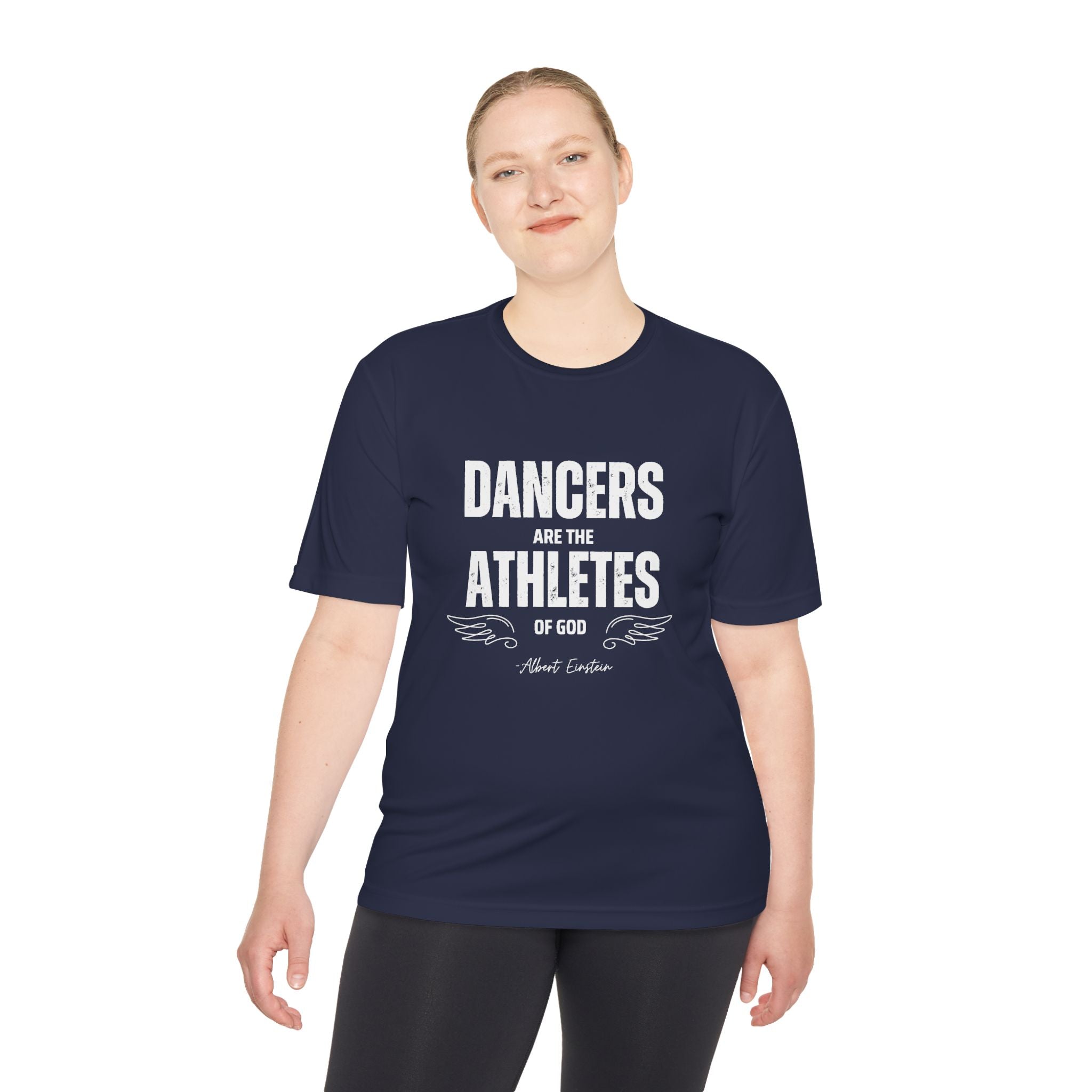 "Dancers Are the Athletes of God" Unisex Moisture-Wicking Tee – Move Freely, Perform Boldly