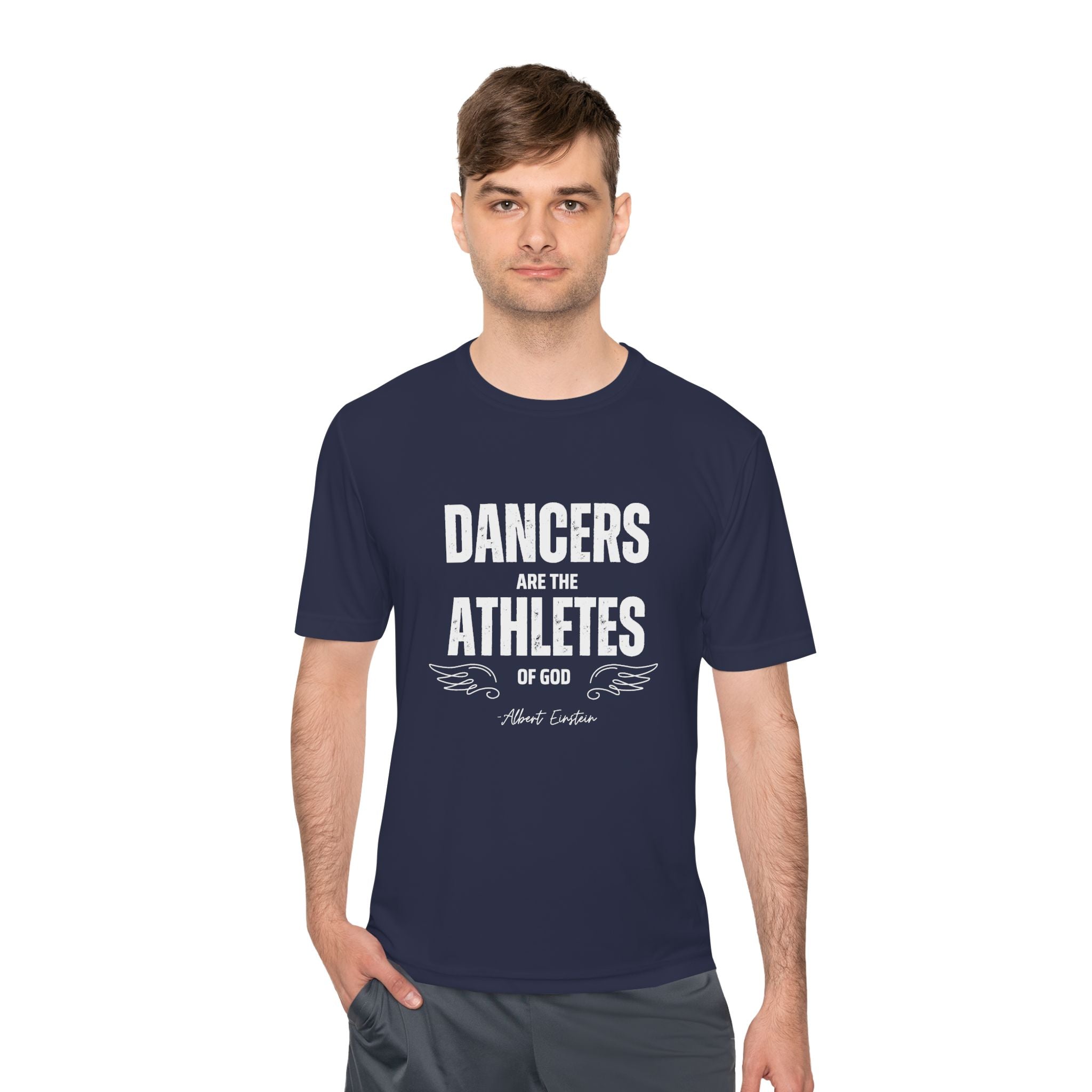 "Dancers Are the Athletes of God" Unisex Moisture-Wicking Tee – Move Freely, Perform Boldly